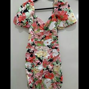 Floral summery mini dress